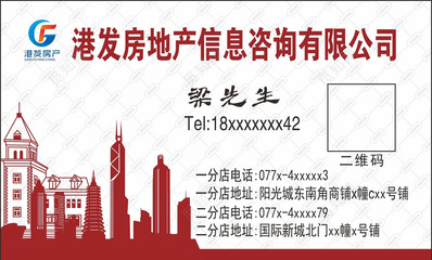 房地产咨询房产中介名片